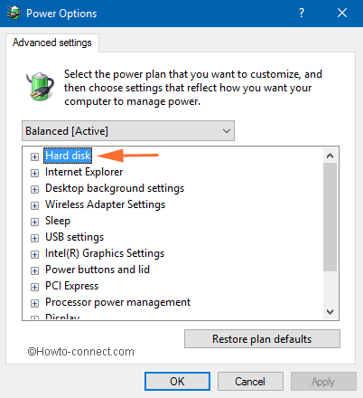 hard disk on power option window 10 hard disk on power option window 10