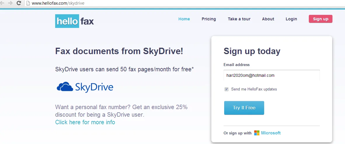 hellofax signup image