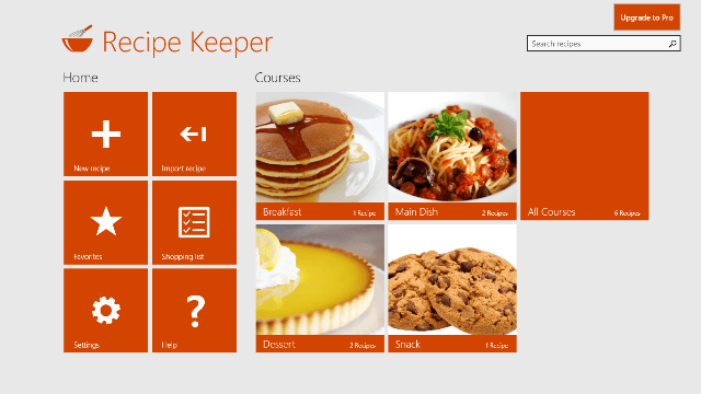 home_recipe_keeper_app Recipe Keeper Windows 8 App – Organize and Store your Recipes