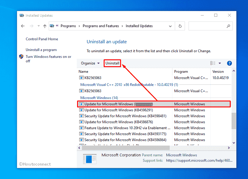 how to uninstall KB5010342 from Windows 10 21H2, 21H1, and 20H2