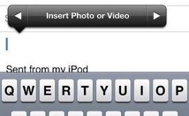 iOS 6 insert photo in mail app