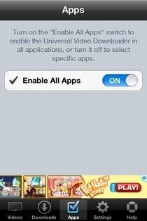 iOS Universal Video Downloader app settings-1