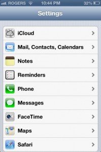 iPhone outlook settings