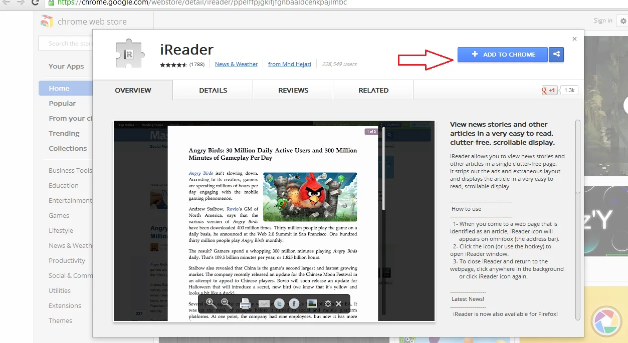 iReader extension deownload