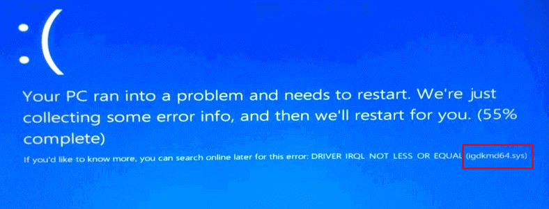 Fix Igdkmd64 Sys Bsod Blue Screen Error In Windows 10 Fix Igdkmd64 Sys Bsod Blue Screen Error In Windows 10
