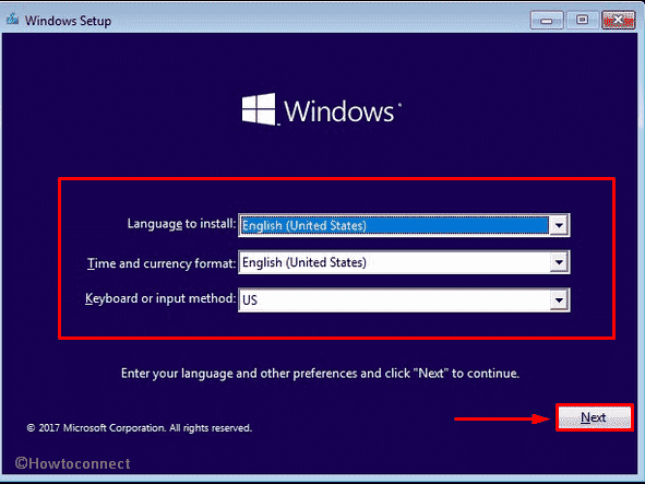 input language and other preference