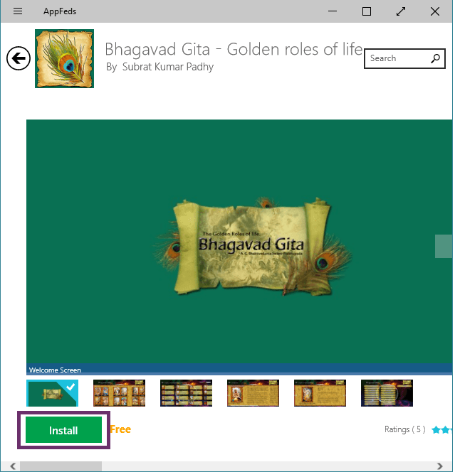 install button under bhagvad gita app install button under bhagvad gita app