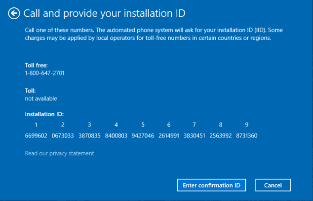 installation id