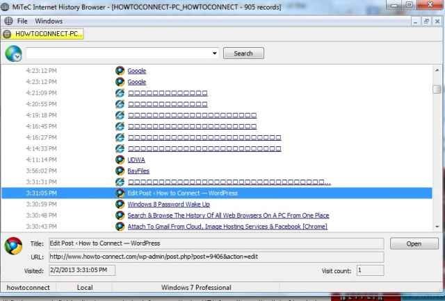 internet history browser showing url list internet history browser showing url list
