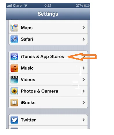 ios devices setting image