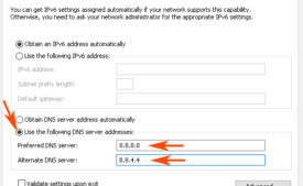 ipv6.google.com's Server DNS address could not be found step 5