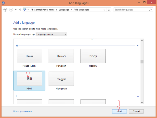 Switch between Languages in Windows 8.1 using Keyboard