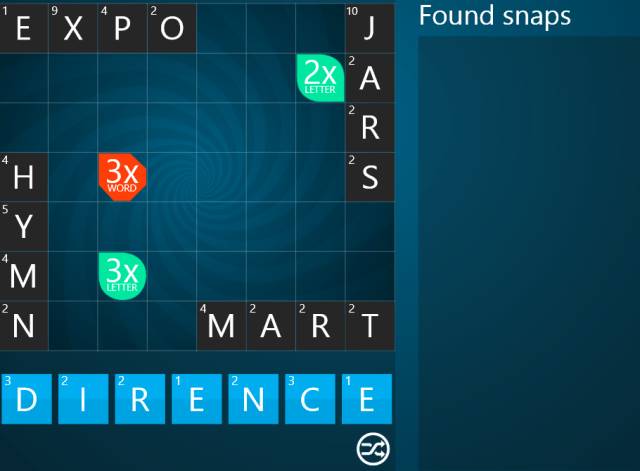 Snap Attack Windows 8 App - Play in Word Building Tournament Globally