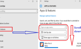 manage optional features on apps and features window