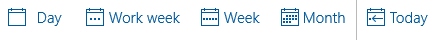 menus on calendar in windows 10