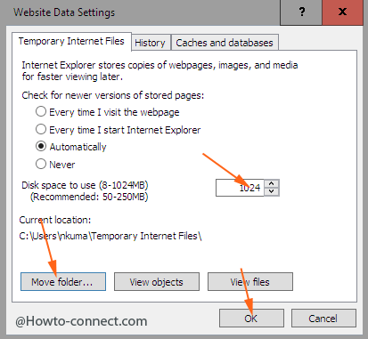 move folder button on website data settings