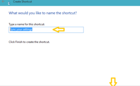 name of the shortcut window