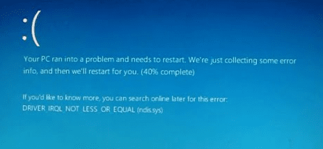 ndistpr64.sys Blue Screen of Death Error Pic 1