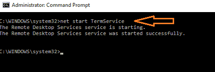 net start service name