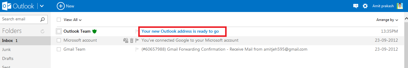 new outlook address ready image