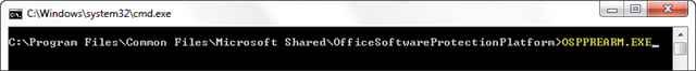 office 2013 trail time extend with command