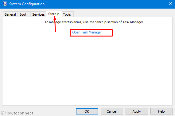 open task manager from msconfig