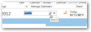 outlook 2013 search new location