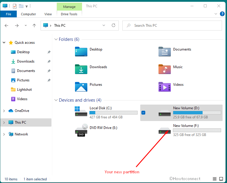 partition in windows 11 pc