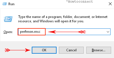 perfmon.msc command in run box perfmon.msc command in run box
