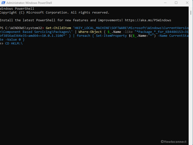 powershell command
