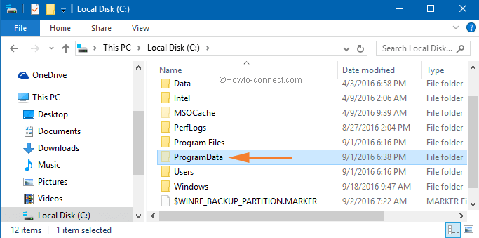 program data folder browse for Windows 10 account picture removal