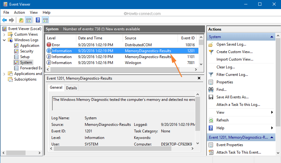 report on event viewer