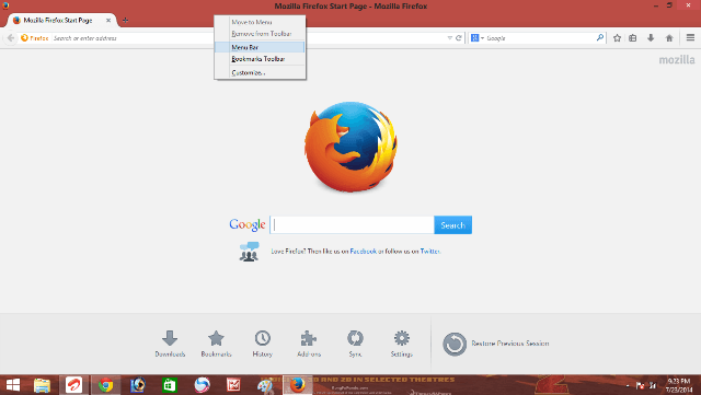 right click on toolbar 5 Tips to Bring Back Menu Bar on Firefox