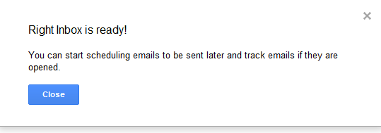 right inbox extension is ready right inbox extension is ready