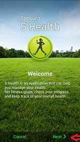 s health app setup on galaxy s4