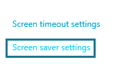 screen saver settings link