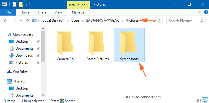 no screenshot folder windows 10