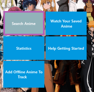 search anime on aninewatcherx windows app