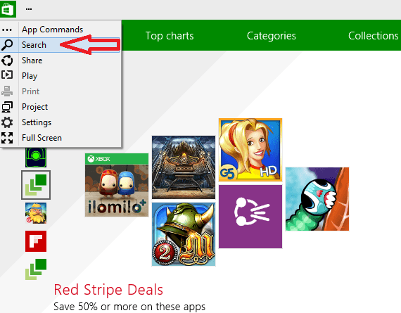 search menu on windows store How to Search Items on Windows 10 - 4 Ways
