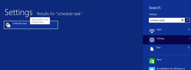 search schedule tasks in windows 8