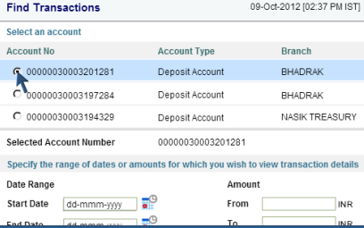 select account