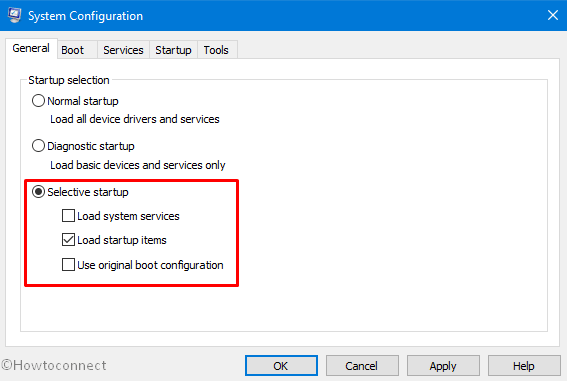 selective startup