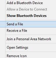 Windows 10: Bluetooth Missing Send A File, Receive A File Menus