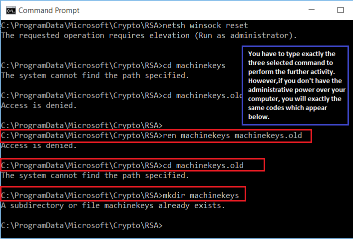 c programdata microsoft crypto rsa machinekeys delete