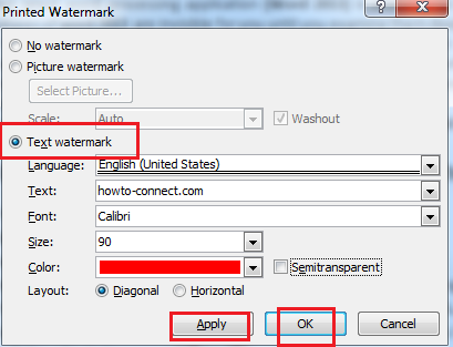 set text watermark in word 2013 image