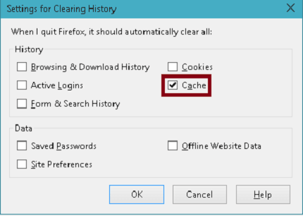settings for clearing history in firefox settings for clearing history in firefox