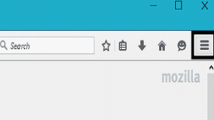 settings icon on firefox left upper corner settings icon on firefox left upper corner