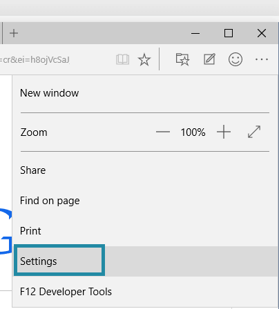 settings menu on the more actions on spartan
