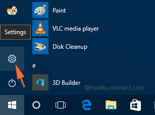 settings on start menu windows 10