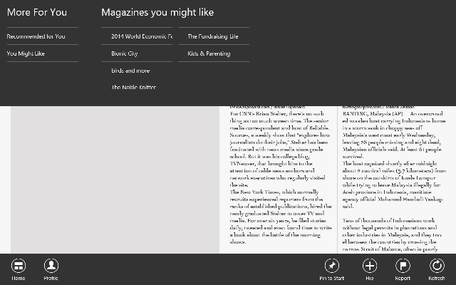 settings Flipboard Windows 8 App - Read and Create your Own Magazine